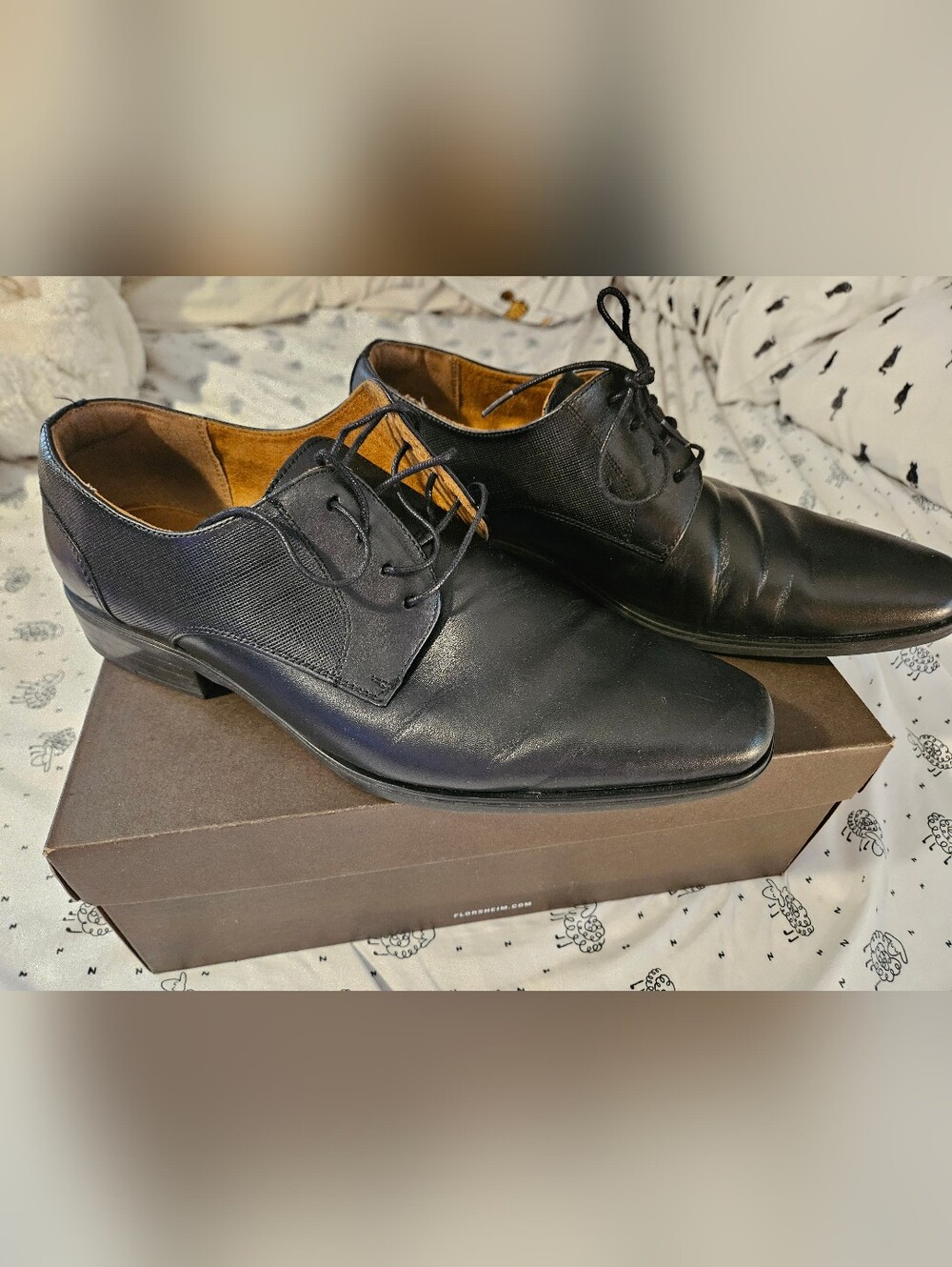 Florsheim Jackson Black Leather Oxford Lace Up Shoes
